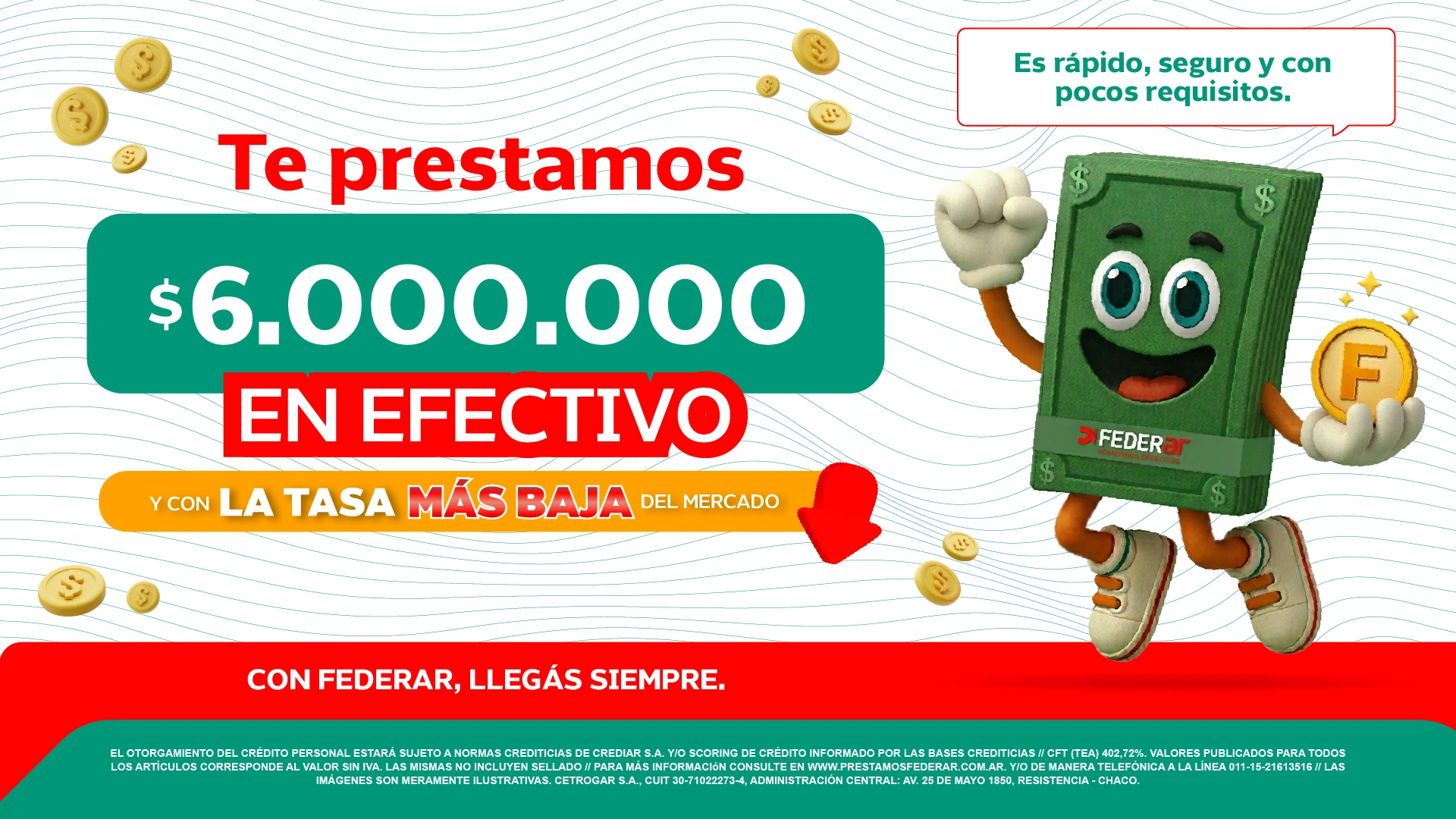 Te pestamos $6.000.000